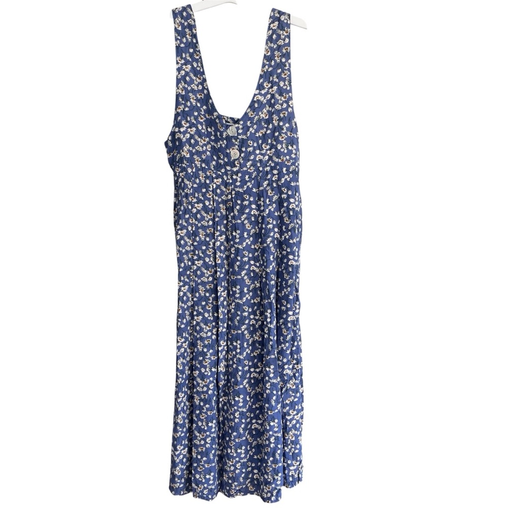 90s express blue floral maxi dress